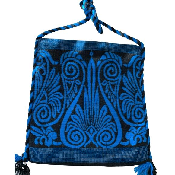 Bohemian shoulder bag from Greece Blue Black - Picture 1 of 7